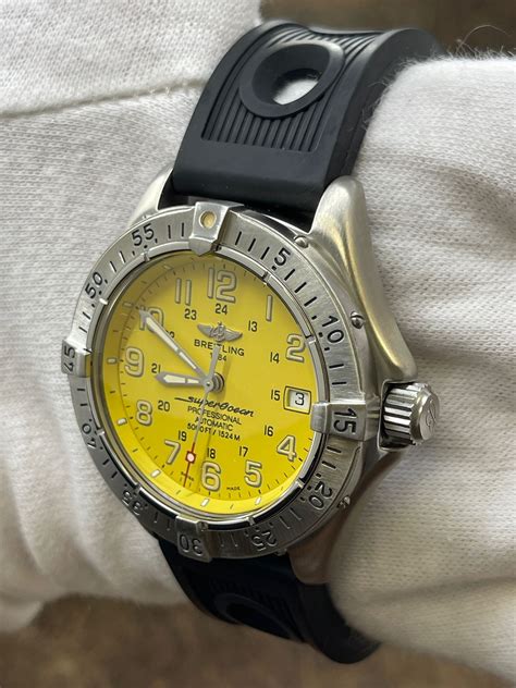 breitling a17045 yellow|Breitling a17365 price.